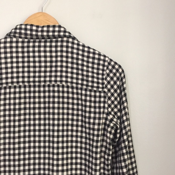 Forever 21 Black & White Check Button Down Flannel - Picture 6 of 6